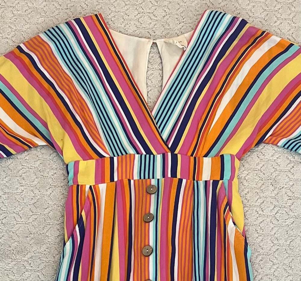 Harper Heritage Women's Multicolor Striped Maxi Dress Size S
